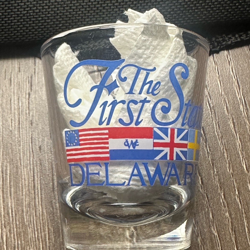 Delaware Souvenir Shot Glass with Flags